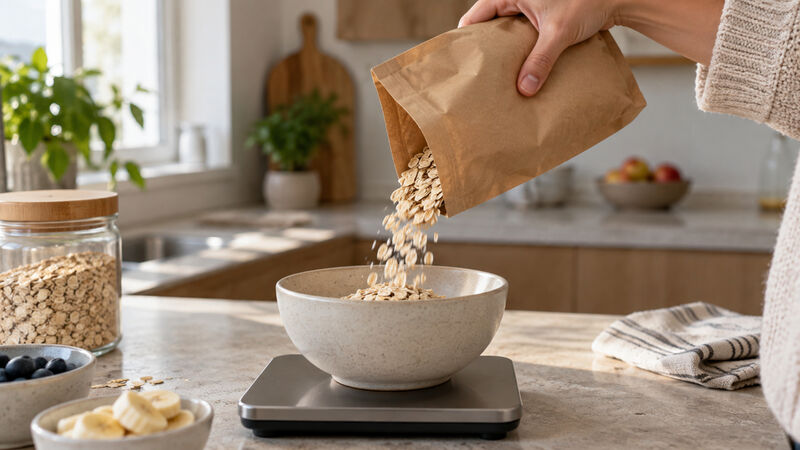 食べる量に合わせて表示値を換算する